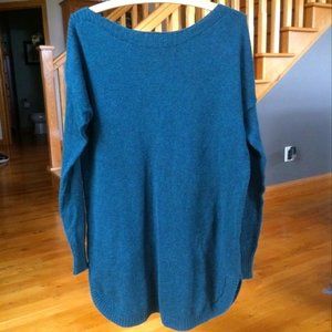 Old Navy Teal Boatneck Tunic Sweater